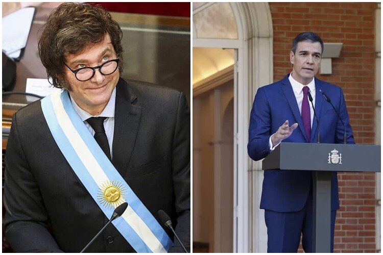 Javier Milei critica duramente a Pedro Sánchez y niega la existencia de un “Pacto de Mayo”