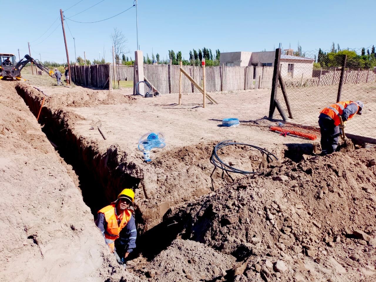 Santa Rosa extiende la red de agua potable en Catitas Viejas 